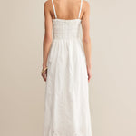 Dani Embroidered Midi Dress White