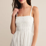 Dani Embroidered Midi Dress White