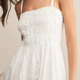 Dani Embroidered Midi Dress White