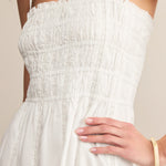 Dani Embroidered Midi Dress White