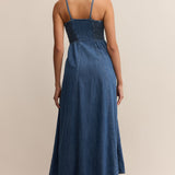 Angel Eyes Denim Midi Dress Medium Indigo