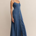 Angel Eyes Denim Midi Dress Medium Indigo