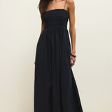 Cornelia Poplin Maxi Dress Black