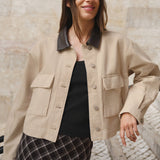 Rey Cropped Chore Jacket Soapstone