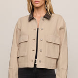 Rey Cropped Chore Jacket Soapstone