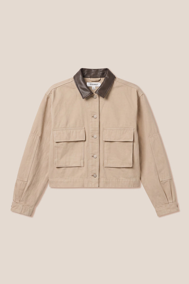 Rey Cropped Chore Jacket Soapstone