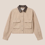Rey Cropped Chore Jacket Soapstone