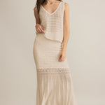 Soria Crochet Skirt Sea Salt