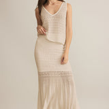 Soria Crochet Skirt Sea Salt