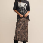 Izabel Leapord Satin Skirt