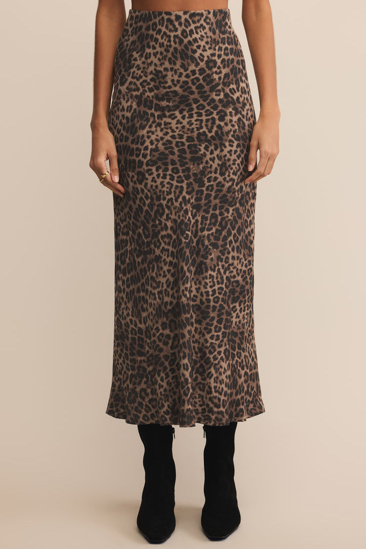 Izabel Leapord Satin Skirt
