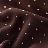 Eda Polka Dot Mesh Midi Skirt Dark Chocolate