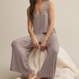 Sloane V-Neck Rib Tank Slate Grey