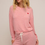 Bisous Stripe LS Top Rendezvous