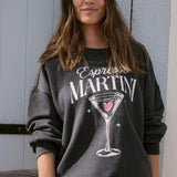 Oversized Martini Sweatshirt Black Sand