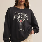 Oversized Martini Sweatshirt Black Sand