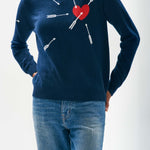 Love Struck Crew Navy Rose Lily