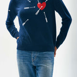 Love Struck Crew Navy Rose Lily