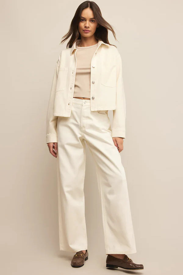Lou Denim Pant White
