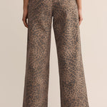 Marli Denim Leopard Pant Desert Tan