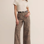 Marli Denim Leopard Pant Desert Tan