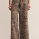 Marli Denim Leopard Pant Desert Tan