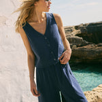 Solace Jersey Denim Top Indigo