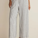 The Perfect Striped Pant White