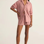 The Perfect Linen Short Pink Smoke