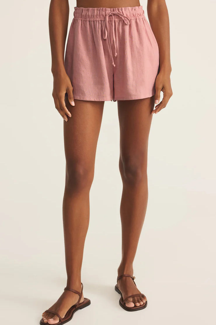 The Perfect Linen Short Pink Smoke