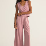 Sloane V-Neck Top Pink Smoke
