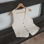 Belfort Pinstripe Linen Vest