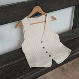 Belfort Pinstripe Linen Vest