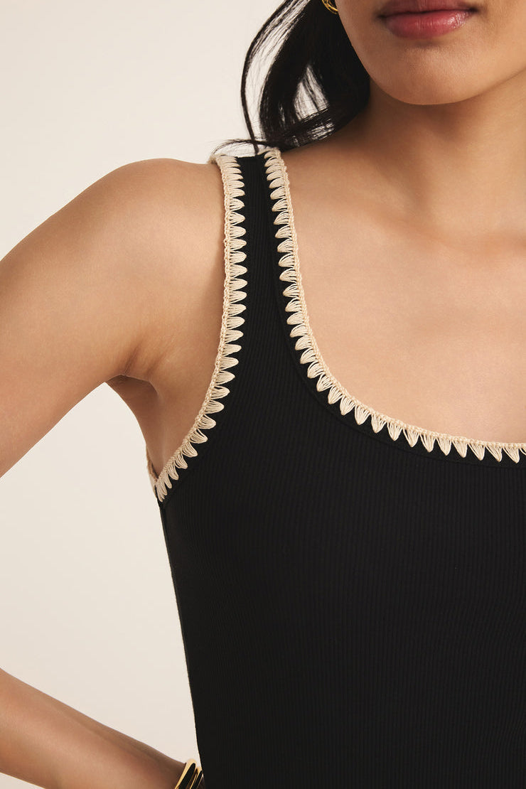 Jaidynn Whipstitch Rib Tank