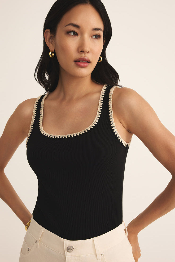 Jaidynn Whipstitch Rib Tank