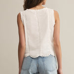 Tomi Embroidered Tank White