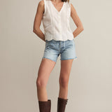 Tomi Embroidered Tank White