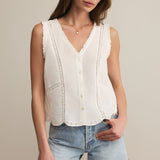Tomi Embroidered Tank White