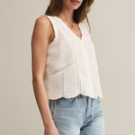Tomi Embroidered Tank White