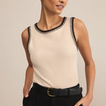 Social Whipstitch Tank Top Crystal