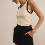 Social Whipstitch Tank Top Crystal