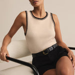 Social Whipstitch Tank Top Crystal