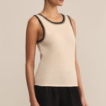 Social Whipstitch Tank Top Crystal