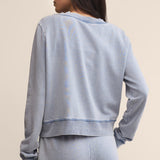 Daily Knit Denim Cardigan Washed Indigo