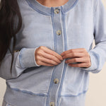 Daily Knit Denim Cardigan Washed Indigo