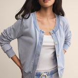 Daily Knit Denim Cardigan Washed Indigo