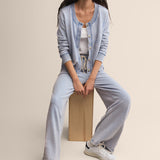 Daily Knit Denim Cardigan Washed Indigo