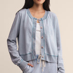 Daily Knit Denim Cardigan Washed Indigo