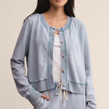Daily Knit Denim Cardigan Washed Indigo