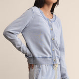 Daily Knit Denim Cardigan Washed Indigo